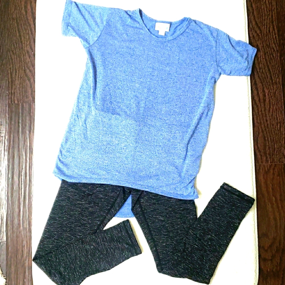 Girl's Lularoe shirt size 8 & 90 Degree leggings
